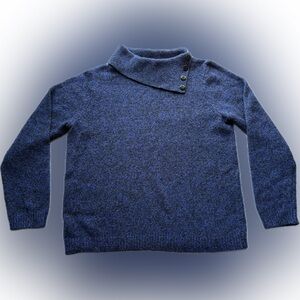 Serengeti Blue Cowl Neck Sweater